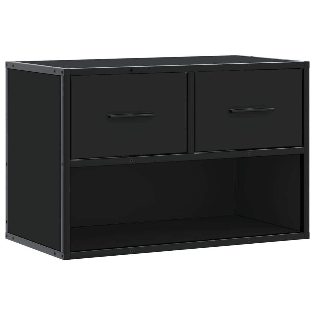 vidaXL TV-Schrank Schwarz 60x31x39,5 cm Holzwerkstoff und Metall Image