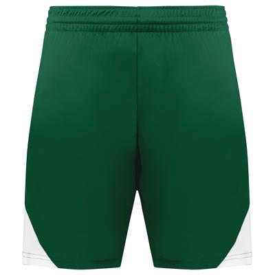 Augusta Sportswear 1736 Step-Back Modern Fit Basketball Shorts in Dark Green/White size 2XL | Polyester