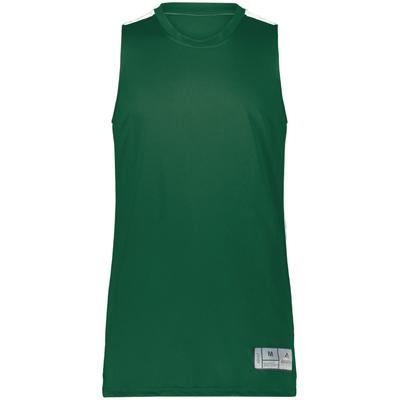 Augusta Sportswear 6928 Athletic Youth Swish Reversible Basketball Jersey T-Shirt in Dark Green/White size Large | Polyester