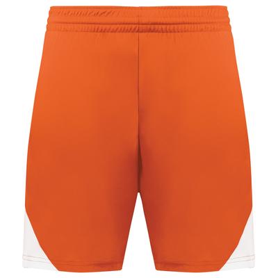 Augusta Sportswear 1736 Step-Back Modern Fit Basketball Shorts in Orange/White size XL | Polyester