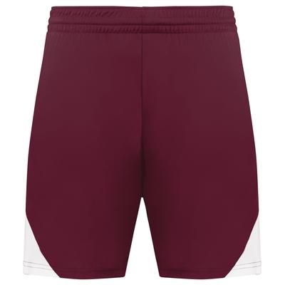 Augusta Sportswear 1736 Step-Back Modern Fit Basketball Shorts in Maroon/White size 2XL | Polyester
