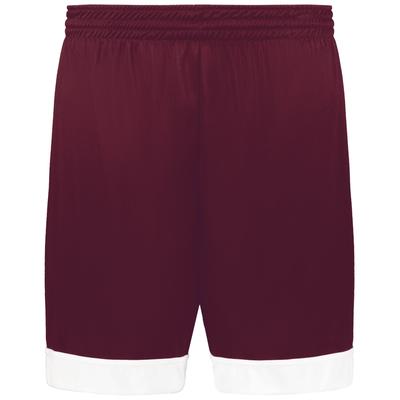 Augusta Sportswear 6929 Swish Reversible Basketball Shorts in Maroon/White size Medium | Polyester
