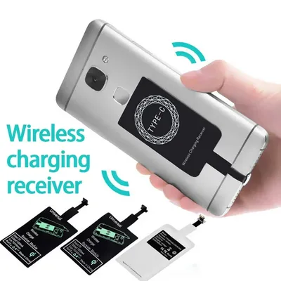 Wireless Charger Receiver Support Type C/Micro USB/8 pin Fast Wireless Charging Adapter For iPhone 7 6 5 Android Wireless Charge