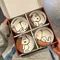 Kawaii 4Pcs Snoopy Ceramic Tableware Bowl Set Household Rice Bowl Ceramic Bowl Chopsticks Souvenir Children's Birthday Gift