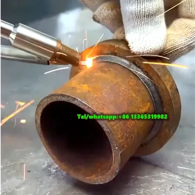 Multi-functional fiber laser equipment for cleaning, welding, cutting processes metal plate welder
