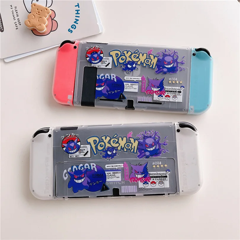 Pokemon Gengar Für Schalter Fall Shell Schutzhülle Split Gehäuse Box Für Nintendo Schalter Zubehör NS Oled Konsole TPU Fundas Image
