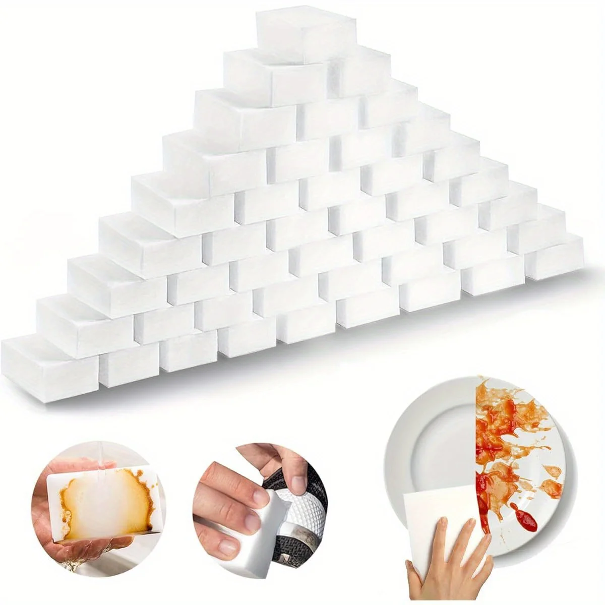 20Pcs Schwamm Radiergummi Melamin Schwamm Reiniger Küche Reinigung Schwamm Für Geschirr Waschen Haushalt Bad Reinigung Werkzeuge 100x60x20MM Image