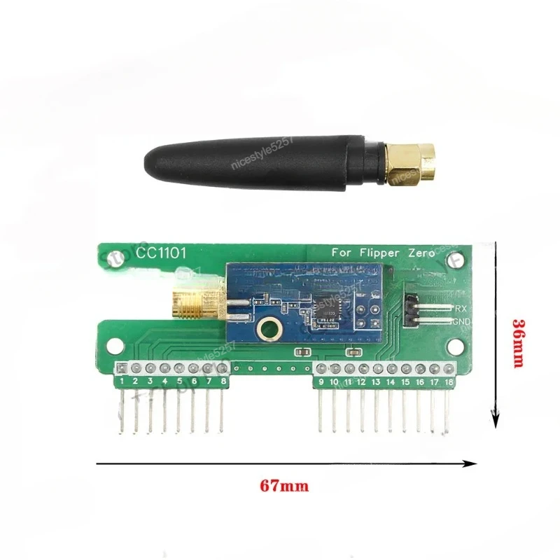 Flipper Zero CC1101, SubGhz, 433 MHz Image