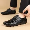 Frühling Echtes Leder Männer Casual Schuhe Formale Anti Slip Sohle schwarz Faulenzer Männlichen Schuhe Freizeit Spaziergang Fahren Schuhe Mokassins