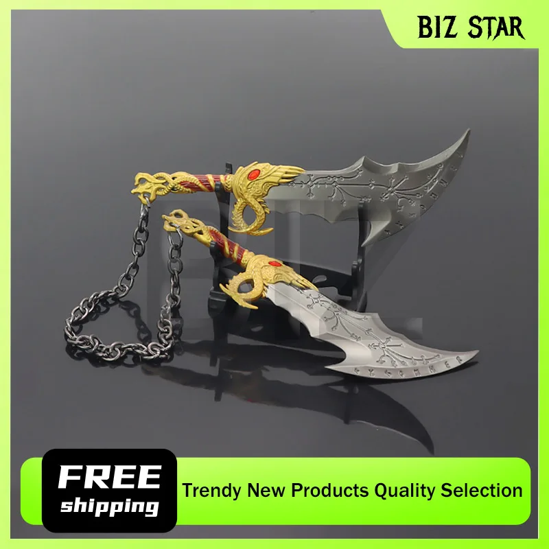 15 cm/5,91 Zoll God of War 4 Spielperipherie Kratos Blade of Chaos Legierungswaffenmodell gepaart mit Metallornamenten Spielzeuggeschenk für Jungen Image