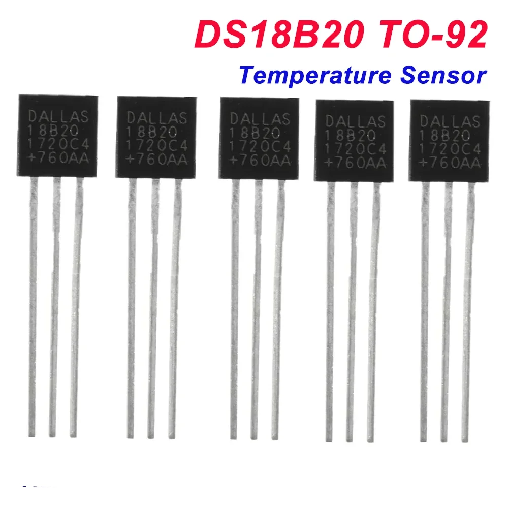 5/10PCS DS18B20 Temperatur Sensor Elektronische Chip TO-92 18B20 Chips IC DIY Elektronische Digitale Thermometer -55 ° C bis 125 ° C Image