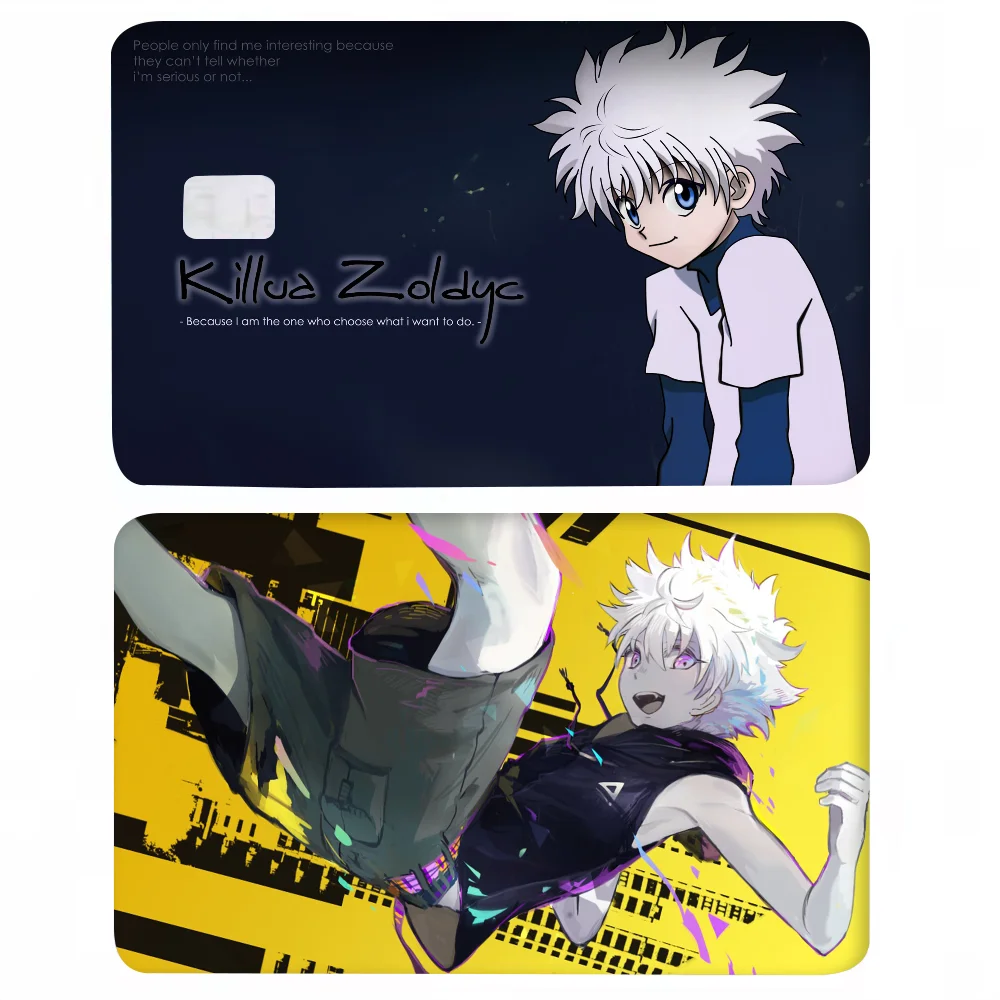 Hunter X Hunter Killua Zoldyck Anime Cartoon Bär Haut Aufkleber Film Klebeband Fall für große Kredit-Debitkarte Vorderseite
