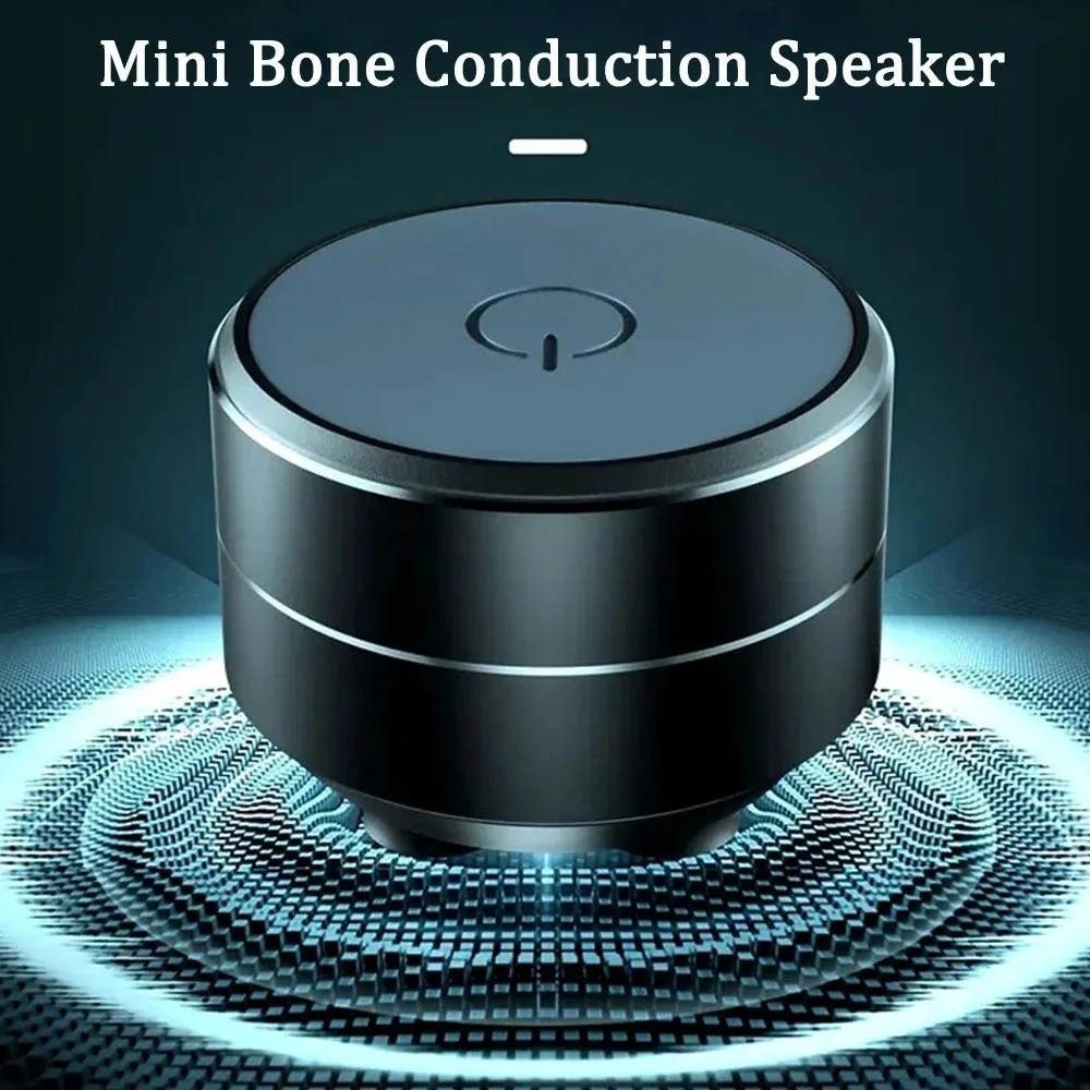 Mini altoparlante a conduzione ossea vibrazione audio stereo digitale TWS altoparlanti Bluetooth wireless altoparlante portatile in metallo Dropshipping