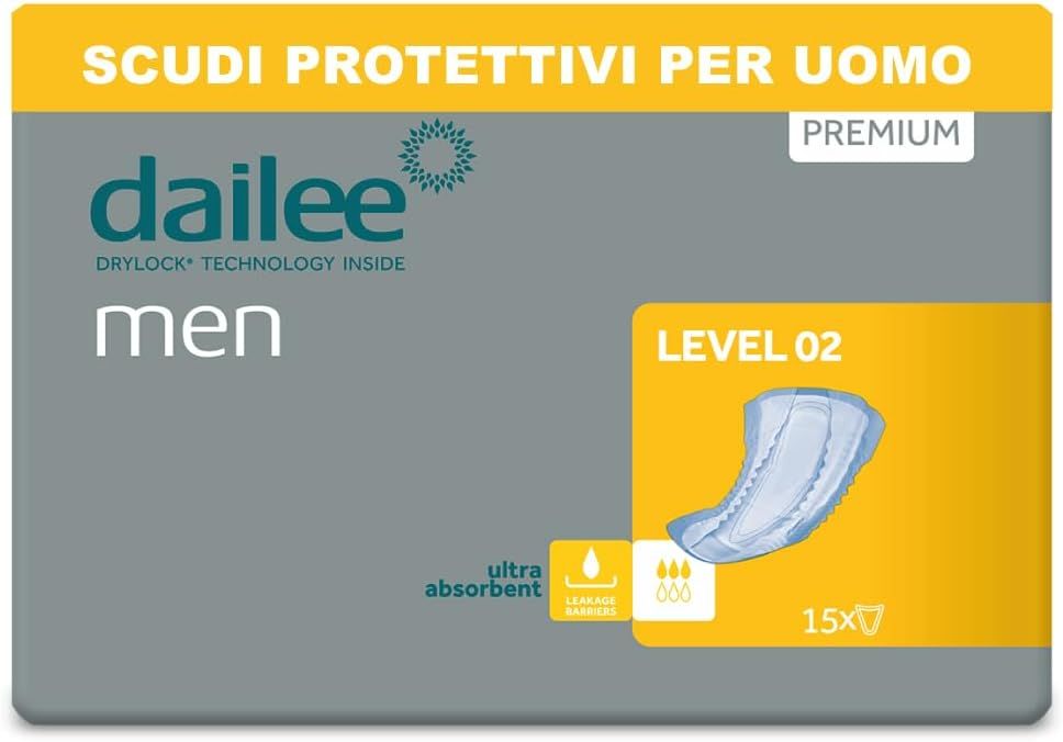 Dailee Men Level 2 Assorbenti Maschili Leggera Incontinenza 180 St
