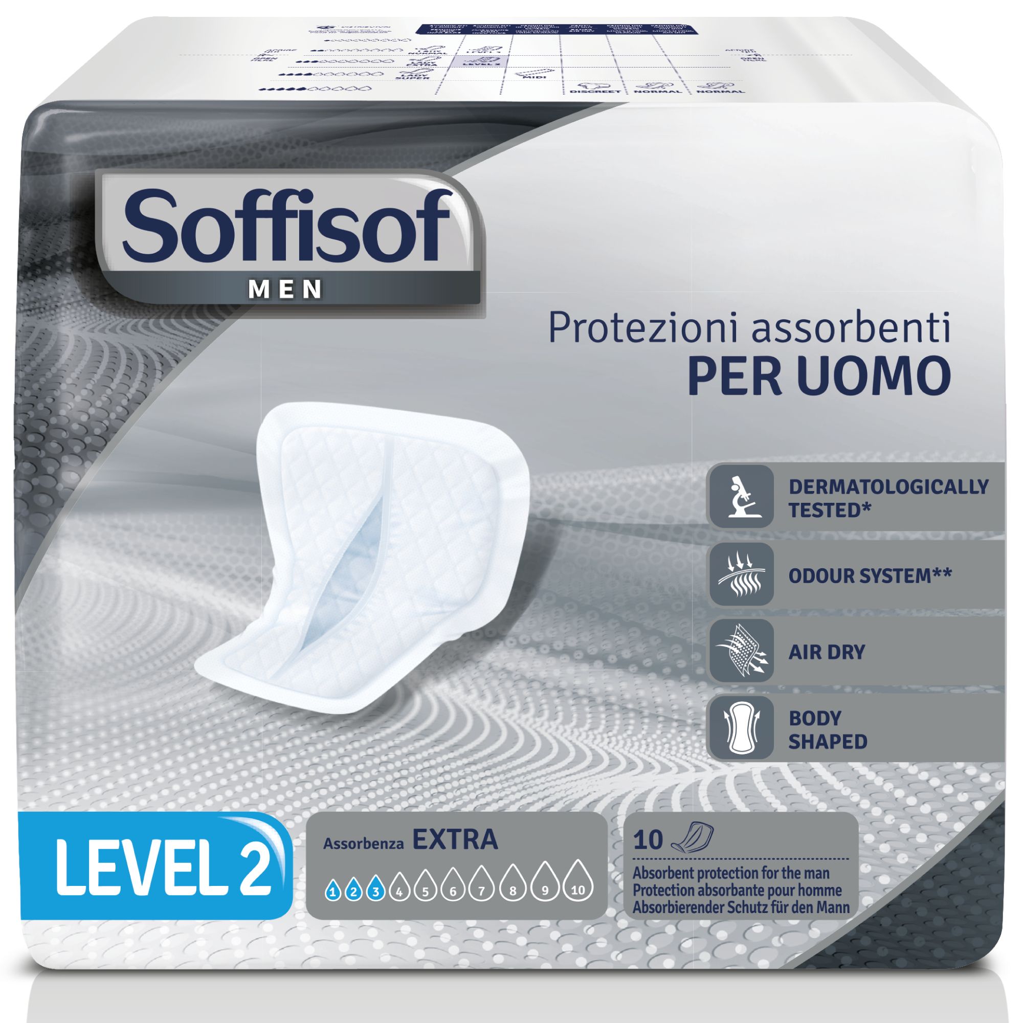 Soffisof Men Level 2 Assorbenti Maschili Incontinenza 10 St