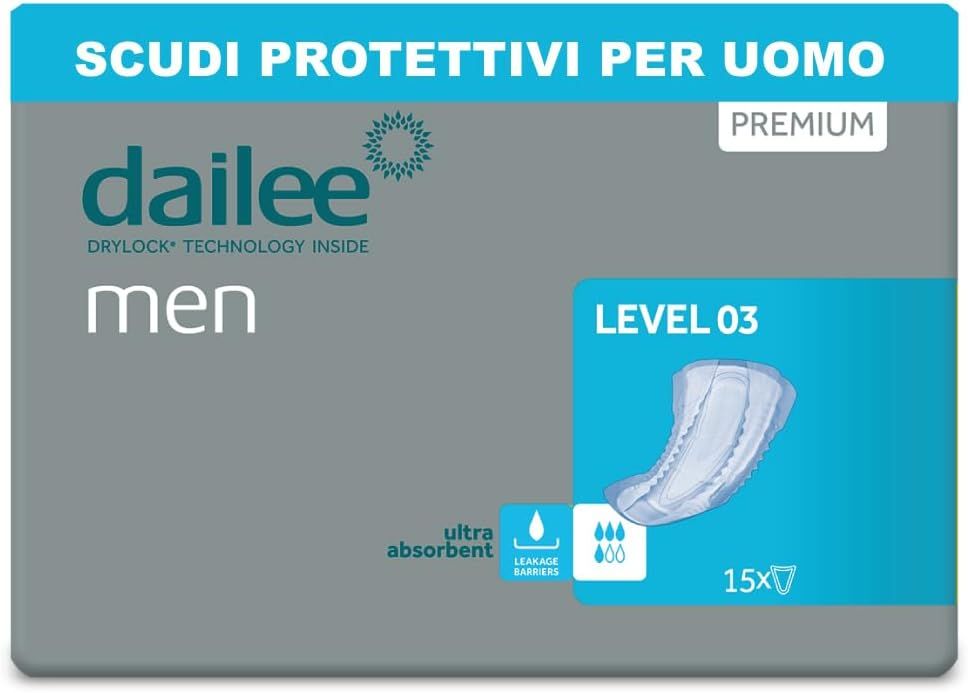 Dailee Men Level 3 Assorbenti Maschili Leggera Incontinenza 180 St
