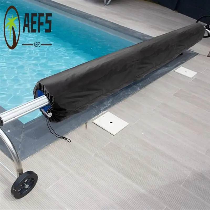 Couverture de bobine solaire de piscine AEF5, couverture de bobine de couverture solaire de piscine étanche pour bobine de piscine jusqu'à 18' de large