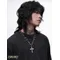 ZHUHE Le collier à rivets croisés de style Cyberpunk est un accessoire de bijoux pour femmes et