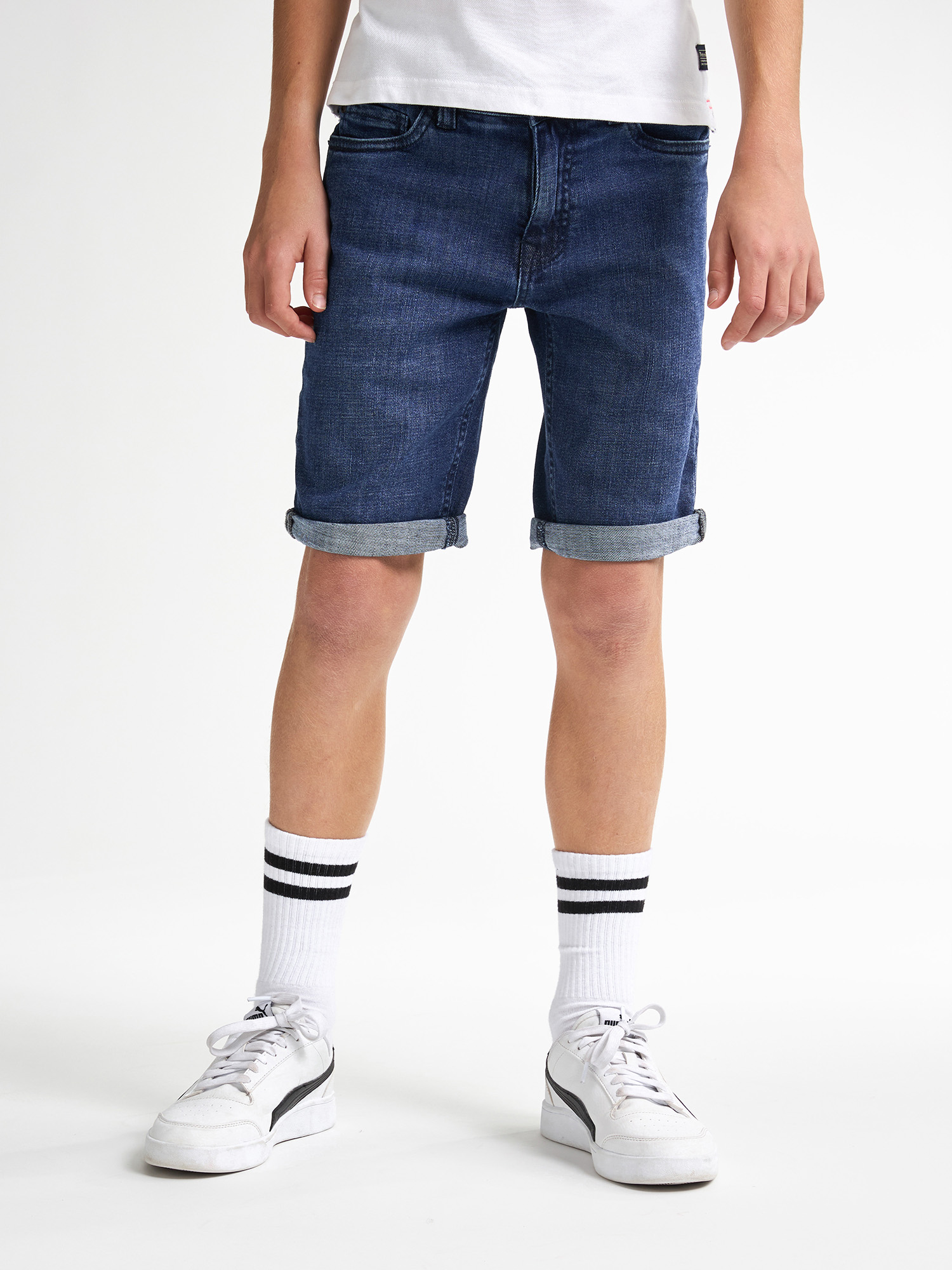 Petrol Industries - Bassano Denim Shorts Teal Jungen - Blau Image