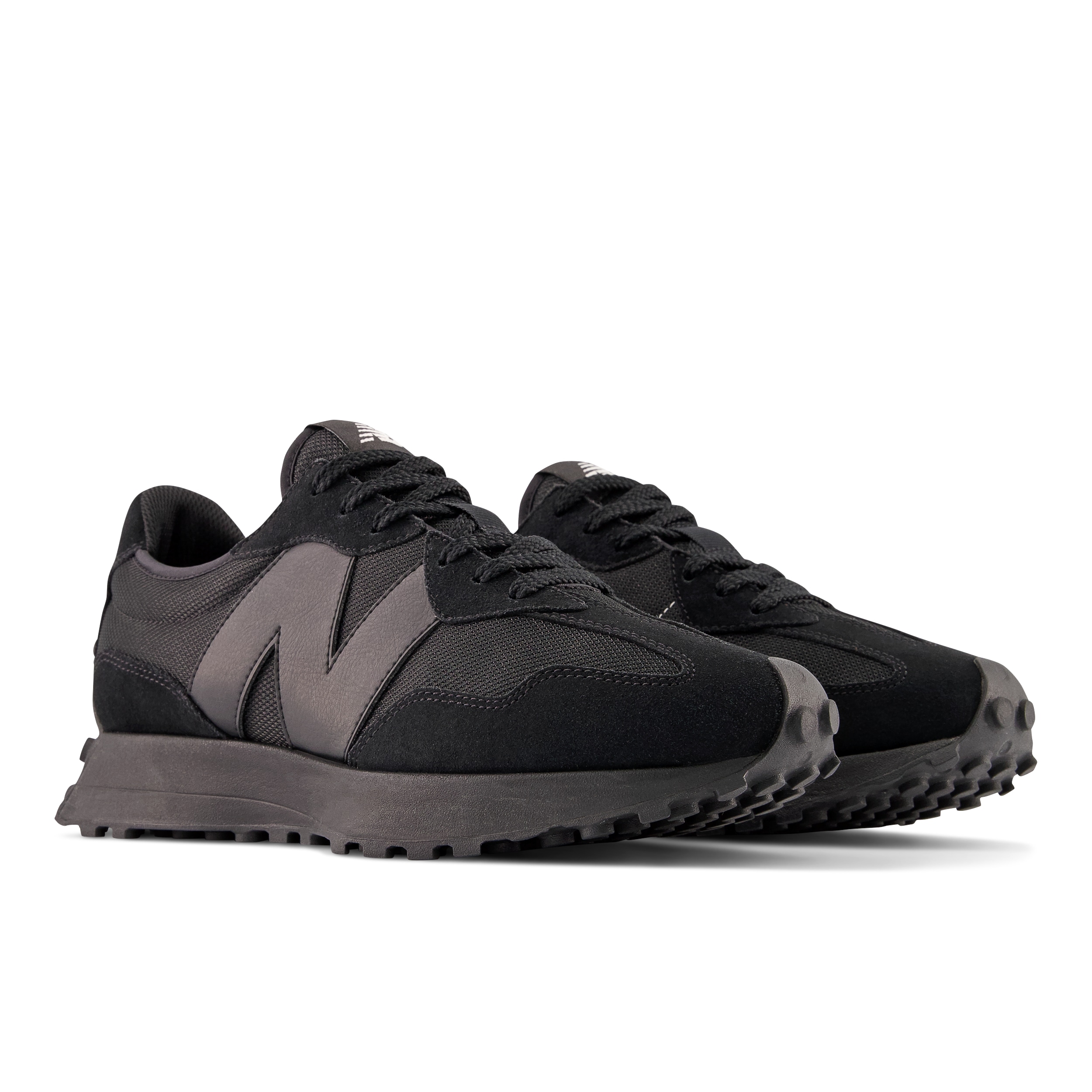 Sneaker NEW BALANCE "MS327", Damen, Gr. 46,5, schwarz (schwarz, schwarz), Synthetik, Textil, Schuhe Modernsneaker Sneaker low