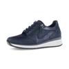 Keilsneaker GABOR "CAPRI", Damen, Gr. 41, blau (dunkelblau), Veloursleder, Lederimitat, unifarben, casual, Schuhe, Freizeitschuh, Halbschuh, Schnürschuh in Extraweite K