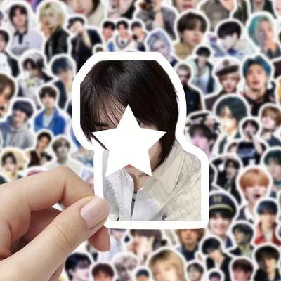 TEMU 100pcs Kpop Skz Men' Theme Sticker Set, Designed By A Korean Team, Star Merchandise, Suitable For Backpack Hanging Accessories, Water Bottles, Diy Essential Accessories, Fan Gatherings, Edition ! Image