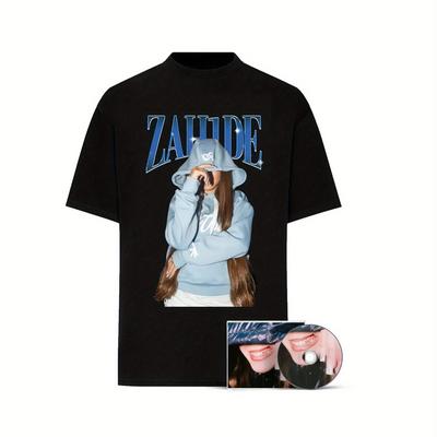 TEMU German Singer Zahide Print Women's T-shirt Short Sleeve Casual Cotton Oversized T-shirt Unisex Crew Neck Tee Image