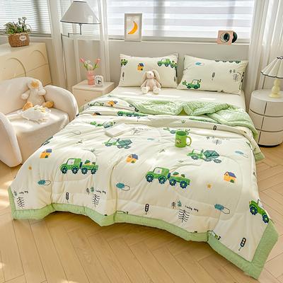 TEMU Cartoon Pattern Summer Cool Thin Blanket - Breathable, Lightweight, Machine Washable, Suitable For All - Ideal For Bedroom, , And Sofa Use Image
