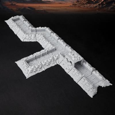 TEMU Modular Trench Terrain Set For Tabletop Wargames – 28mm-32mm Scale Miniature Scenery For And Historical Rpg Battlefields, Including A Of Terrains For Rpgs And Tabletop Game Image