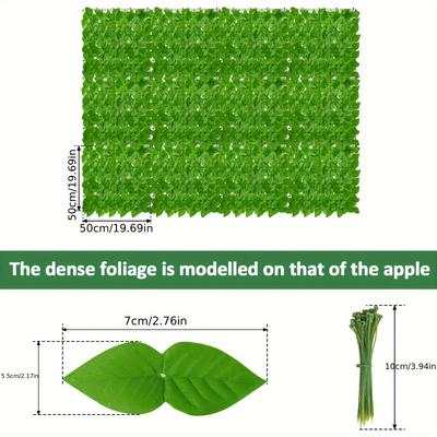 TEMU Artificial Ivy Hedge Privacy Screen, Ivy Privacy Screen, Privacy Fence, Roll, Ivy Leaves Is Outdoor Patio Areas, 100 * 300cm Image