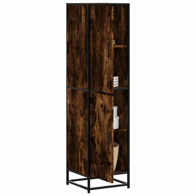 TEMU Smoked Oak 35.5x35x139 Cm Wood Metal Image