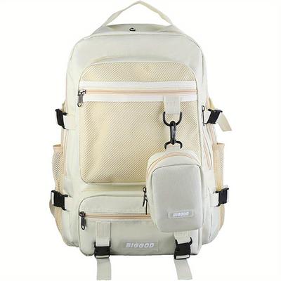 TEMU Aesthetic Backpack With Coin Purse For Women Men Preppy Laptop Backpack Harajuku College Backpack Image