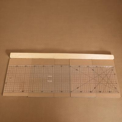 TEMU 1pc 15x60dgffc Acrylic () Packaging Reinforcement Template For Clothing Design And Sewing, Student Cutter, Multi-functional Ruler For Pattern Making Image