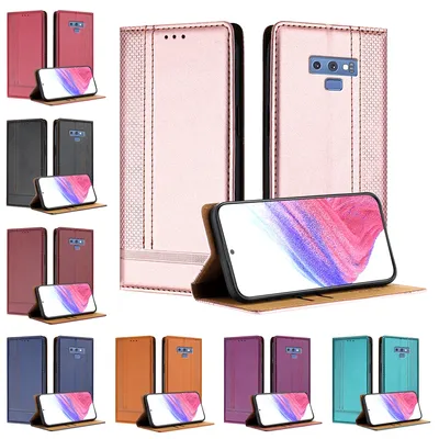 Premium Leather Flip Case For Samsung Galaxy Note 8 Note 9 Note10 Plus Lite Note20 Ultra - A02 A03Core A04e A05s A06 A11 A14 A16