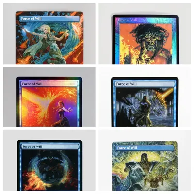 (Force of Will) Folie/Holo TCG Magical Proxy Schwarz Hochwertige Proxy-Spielkarten zum Sammeln von Brettspiel-Deck-Sammelkarten Image
