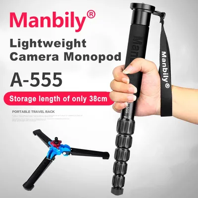 Manbily A-555 Leichte Kamera Einbeinstativ Aluminium Für Nikon canon DSLR Kamera Micro Einzelnen Flexible Selfie Stick Reise Einbeinstativ