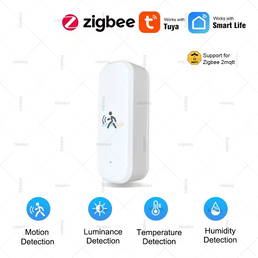 Zigbee 3.0 Human Motion Sensor Tuya Smart Life Mmwave Radar Humidity Temperature Light Sensor Detector For Z2MQTT Home Assistant