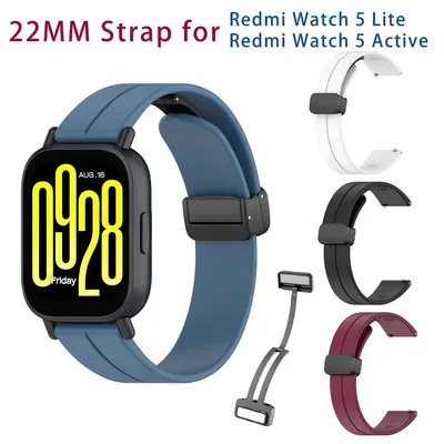 Magnetisches Silikonarmband für Redmi Watch 5, aktive Sportarten, atmungsaktives Smart-Armband, Ersatz für Redmi Watch 5 Lite-Zubehör Image