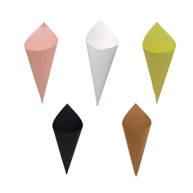 50 Stücke Feste Papier Blume Ei Rohr Hochzeit Konfetti Kegel Halter DIY Blütenblätter Lavendel Hochzeitsstrauß Bevorzugung Geburtstag Party Decor Image