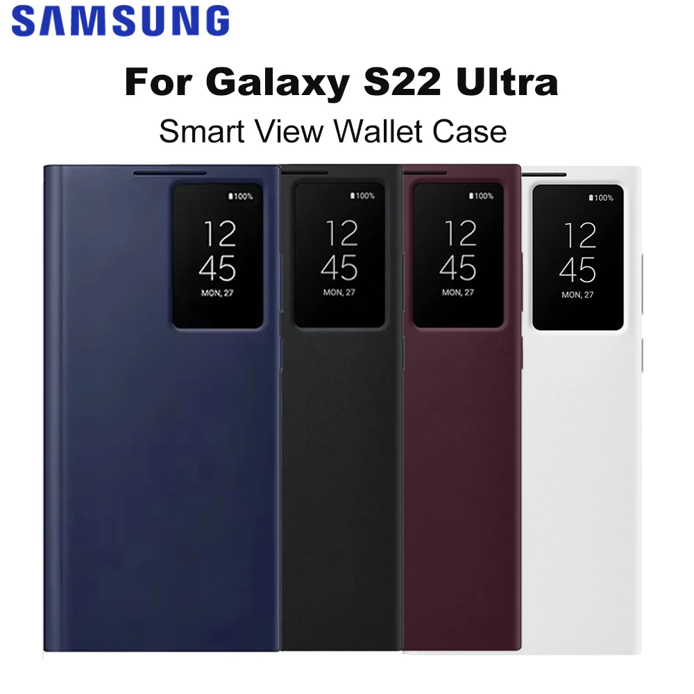 Original für Samsung Galaxy S22 Ultra Smart Clear View Cover Galaxy S22Ultra S-View Flip Smartphone Cover EF-ZS908 Image