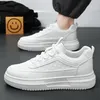 Mode Weiß Männer Casual Schuhe Outdoor Leder Walking Turnschuhe Atmungsaktive Tennis Laufschuhe Jogging Sport Schuhe