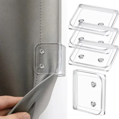 4PCS Nicht-Stanzen Dusche Vorhang Klemme Dusche Vorhang Organizer Schadet nicht Wand Vorhang Image