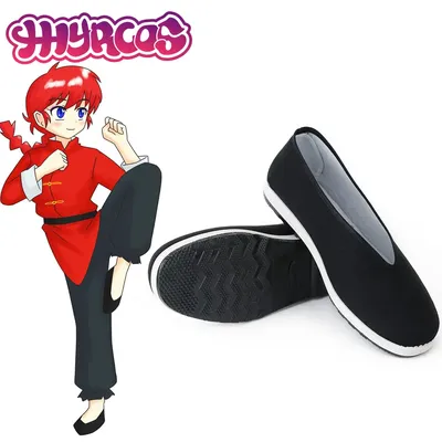 Anime Ranma Cosplay Schuhe Kung Fu 1/2 Saotome Ranma Cos Schuhe Für Männer Frauen Halloween Spiel Image