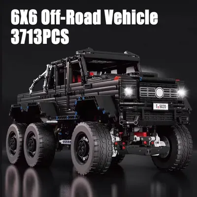 3713PCS 6X6 Geländewagen Bausteine Sets Auto Modell Kleine Partikel Ziegel Spielzeug Kinder Image