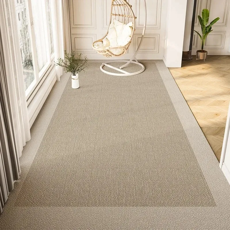 Balcony Waterproof Carpet Pvc Leather Anti-slip Floor Mat Large Size Minimalist Style Home Decoration Rug Kitchen Carpets 주방 카펫