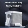 # Macchina per karaoke portatile con doppio microfono per adulti Altoparlante per bambini Sistema KTV domestico Microfono stereo HIFI Bluetooth per regali per feste a casa