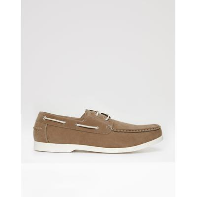 Threadbare Men's Stone Faux Suede Boat Shoes