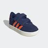 Klettschuh ADIDAS SPORTSWEAR "VL COURT 3.0", Gr. 24, dunkelblau, impact orange, gold metallic, Leder, Synthetik, sportlich, Schuhe, für Kinder, inspiriert vom Design des adidas samba