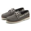 Bootsschuh ELBSAND, Damen, Gr. 39, grau, Obermaterial: 100% Rindsleder. Futter: 100% Rindsleder. Decksohle: 100% Lederimitat. Laufsohle: 100% Synthetik, unifarben, kontrastfarbene Details, klassisch, Schuhe, Slipper, Halbschuh, Slip-Ons aus Leder