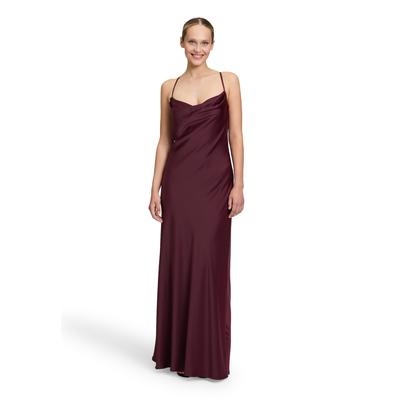 Abendkleid VERA MONT "Vera Mont Abendkleid mit Wasserfallausschnitt", Damen, Gr. 34, Normalgrößen, wild ruby, Obermaterial: 97% Polyester, 3% Elasthan. Futter: 100% Polyester., feminin, figurumspielend lang, Wasserfallausschnitt, Kleider Image